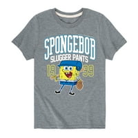 Squarepants SpongeBob - spužvasti pantalone za spužver - grafička majica mališana i mlade kratkih rukava