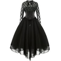 Haljine za žene Himeway Ženska moda Cool Party Casual Casual zavoj za zavoj elegantne haljine Black