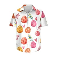 Mikilon muški tisak Havajska rever majica casual udobna majica na plaži s kratkim rukavima za bluze