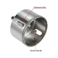 Uxcell staklena rupa sa dijamantskim jezgrem za bušenje sa bit centriranim pilotom