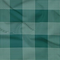 Onuone pamuk poplin twill tamna teal zelena tkanina GINGHAM Provjerite šivanje materijala za ispis tkanina