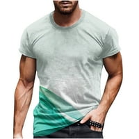Majice za muškarce, muškarci, casual okrugli vrat 3D digitalni ispis pulover fitness sportske kratke