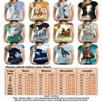 LUMENTO Žene Životinjske print majice kratki rukav na vrhu Ležerne bluza za bluzu košulje