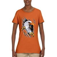 Torn Ripped Eagle kandže Ljubitelj životinja Ženska grafička majica, narandžasta, 2xL