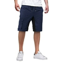 Corashan Muške hlače Ležerne prilike za muške ljetne kratke hlače Basic Loose Crockstring Color Contrast