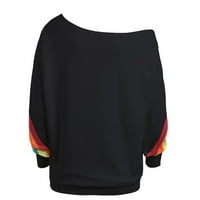 Bluze za ženske ležerne slobodne duge rukave duge pulover majice pulover dukseri 4xl