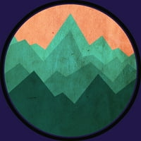 Nazubljene planine Juniors Purple Graphic Tee - Dizajn od strane ljudi s