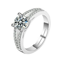 Duhgbne prsten za vjenčani prsten podesivi prsten srebrni ton žene djevojke ljubavne poklone