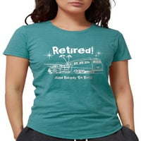 Cafepress - Retro prikolica u penziji WHT Women's Deluxe majica - Ženska TRI-Blend majica