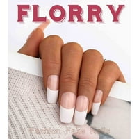 Pritisnite na noktima dugačak lijes lažni nokti bijeli ružičasti francuski nokti dugi sjajni puni poklopac