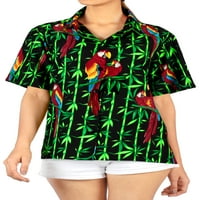Košulja za ženska havajska majica premium casual haljina black_x109