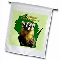 3Droza Wisconsin Badger State Polyester 1'6 '' 1 'Vrtna zastava
