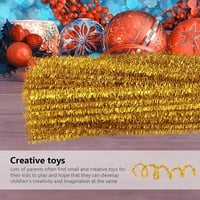 Zlatna sredstva za čišćenje cijevi za izradu Dužina DIY Twisted Stems cijevi dječje igračke Božićni