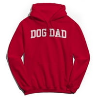 Pas tata grafički maroon muški pamučni pulover hoodie