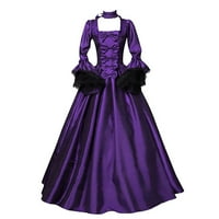 Plus size Žene oblače čišćenje Žene Vintage Retro gotičke haljine s dugim rukavima dugačke haljine na