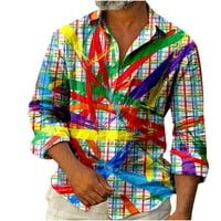 Puntoco Wemens klirens bluza, muško proljeće i jesenski print Kardigan majica s dugim rukavima MULTICOLOR
