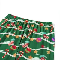 Božićna porodica koja odgovara pidžami set stablo Ispis dugih rukava s hlačama za spavanje salona za