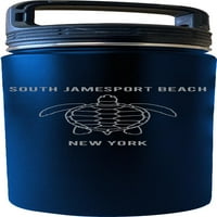 Južna Jamesport Beach New York Suvenir Oz ugravirana mornarica izolirana dvostruko zidni boca od nehrđajućeg