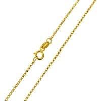 14K pravi žuto zlato klasični rolo kabel ogrlica za žene za žene