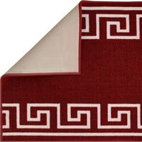 Prilagođena veličina Grčka dizajna smeđu, crvene, sive, tamno sive boje u boji Neklizajući gumeni podložni široki po vašem izboru tepiha trkača za stabica