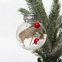 Mishuowoti prozirni božićni kuglični ukrasi za božićne ukrase božićne ukrase za božićnu kuglicu za božićne