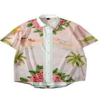 Havajske majice casual muške palme s kratkim rukavima s majicama na plaži tropske ljetne košulje za