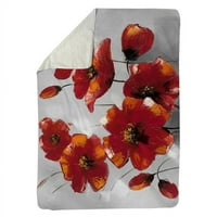 Počnite docrevo dekor 5545-6080-FL in. Anemone cvijeće-sherpa flis prekrivač
