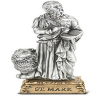 Mali katolički 1 2 Saint Barbara Pewter spisue figurica na bazi, napravljena u SAD-u