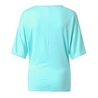 Bazyrey žene vrhovi ženske majice za trening buke za hladnu ramenu plus veličina plava xl
