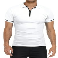 Calzi Muška majica kratkih rukava Plain T majice Casual Atletic Tee rever vrat Slim Fit polo majica