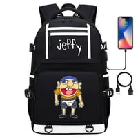 BZDAISY multi-džepni ruksak s USB punjenjem i jeffy tematskim uzorkom - savršena za školu i putovanja