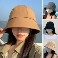 Lizyue Wide Wide Brunca okrugla kupola za sunčanje kašika šešir za žene Ljeto u boji Fisherman Hat Modni