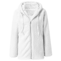 Fonxing Weekly ponude ženske dvostruke feuzy fleece duksele jeseni ležerne duge rukave sheggy sherpa pulover duksevi kaputi padaju S, M, L, XL, XXL