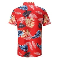 Muške klasične retro košulje modna muška proljetna ljetna casual plaža tiskana kratkih rukava top bluza