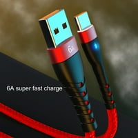 Sunjoy Tech USB Type-C kabel za brzo punjenje 6A Brzi kabel za brze punjač, ​​tip C u kabl Kompatibilan