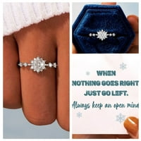 Montilo prstena modnih ideja šesterokutne zvijezde MS zimski prsten za snježne pahulje