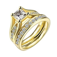 Prstenovi za žene Zlatni trg cirkonijski prsten jednostavan modni nakit Popularni dodaci Prstenje za