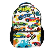 Cartoon Car Delikata torba Udobne tiskane putne knjige s bočnim džepovima za dječak nazad na školski