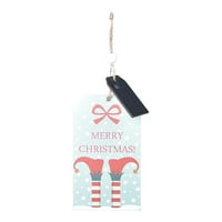 Njspdjh Božićno obojeno drveno male viseće oznake Božićni ukrasi Graviranje tabela Blackboard Oznaka