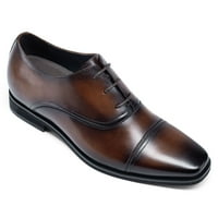 Chamaripa muške cipele s većom potpeticama - visine cipele za poticanje - smeđe muške cipele Oxford