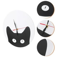 Clock Wall CAT Decor Tihi crni satovi za životinje Soba Spavaća soba Početna Okažite dekorativna djeca