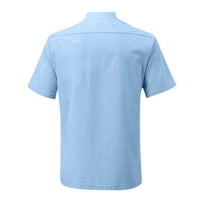 DMQupv košulja navratnik za košulje muškog ljetnog casual Top košulja veznog ruba od pune košulje kratkih