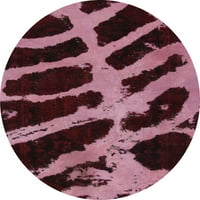 Ahgly Company u zatvorenom okruglom sažetkom tamne ružičaste apstraktne prostirke, 7 'okruglo