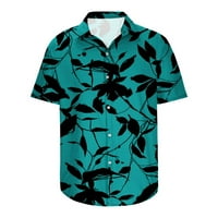 Homodles Havajska majica za muškarce- Ogrlica od rublja casual kratkih rukava Pulover za plažu Comfort