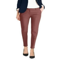 Hybrid & Company Womens Super Comfy ravne prednje rasteznice hlače