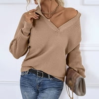 Pumfilm pulover džemperi za žene pulover džempere Dressy udobne kaki m