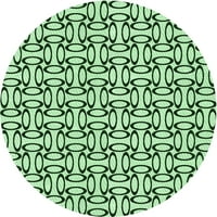 Ahgly Company u zatvorenom okruglom uzorkovima metvice zelene tepihe, 5 '