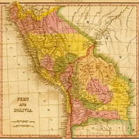 Peru i Bolivija od strane vintage mapa