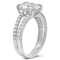 3. CT CIST CLEAR CLEAR simulirani dijamant 18k Bijelo zlato Graviranje Izjava bridalne godišnjice Angažovanje