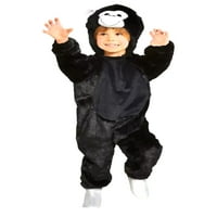 Dječaci i djevojčice i dječake plišane crne kapuljače Gorilla Monkey kostim 18-24m